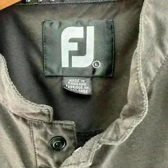 Footjoy Men’s Golf Pullover Windbreaker. Black Size Large - Picture 3 of 7